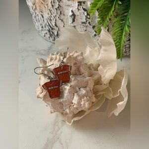 49 ers jersey mini earrings.